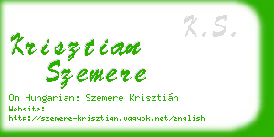 krisztian szemere business card